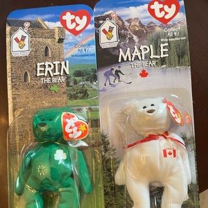 Maple The Bear And Erin The Bear Beanie Babies!